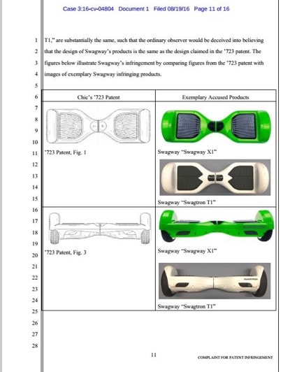 杭州骑客在美起诉Swagway智能平衡车专利侵权-唯轮网